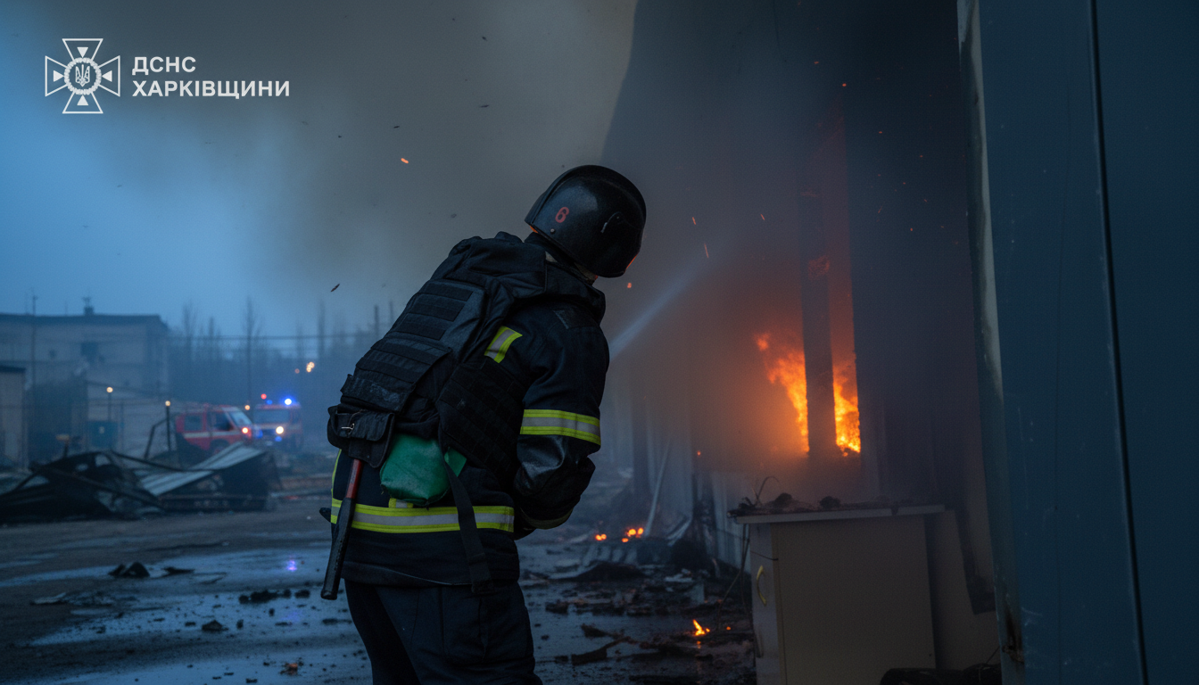 У Харкові ліквідували пожежі після обстрілу: рятувальники врятували двох людей