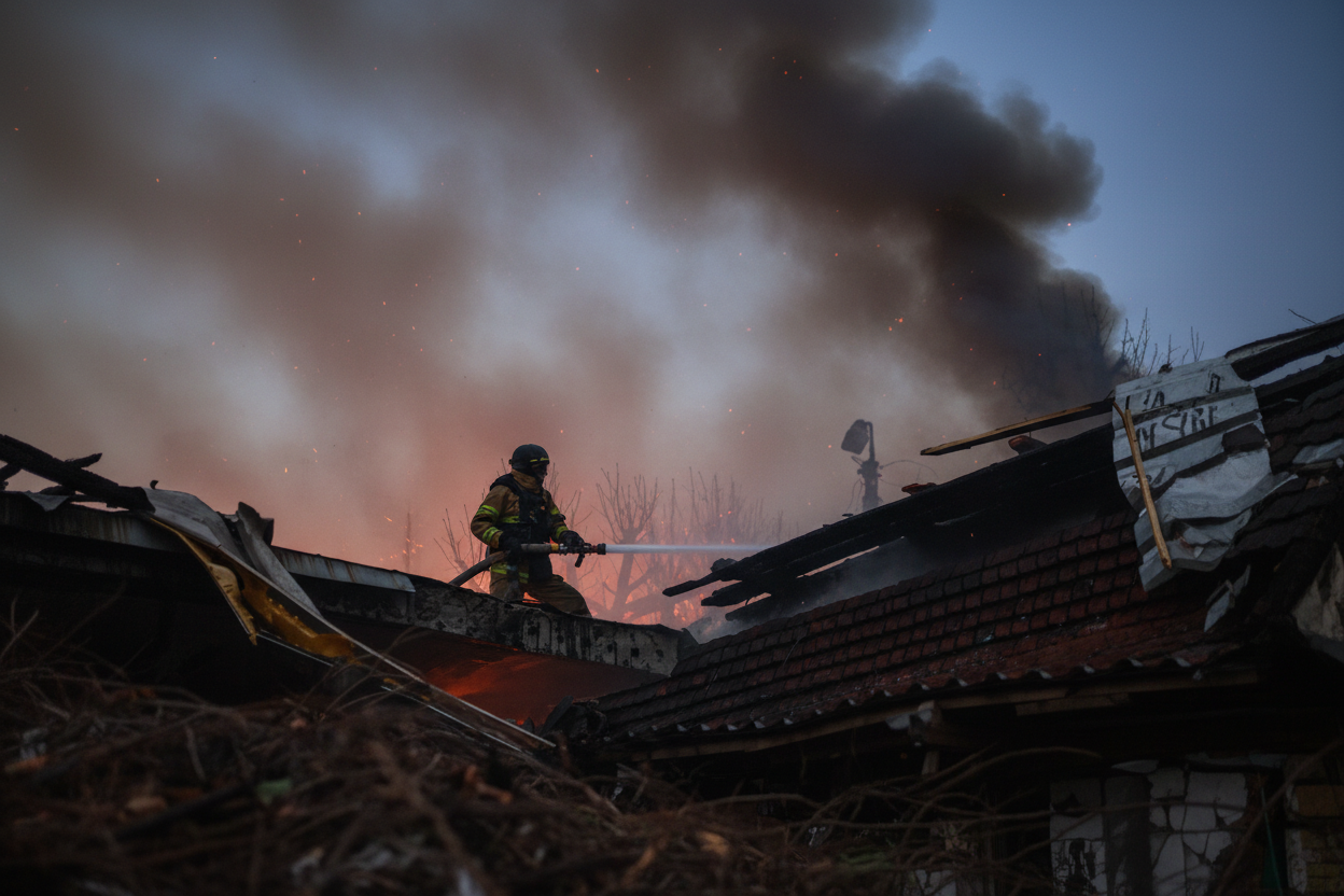 Российский дрон атаковал Харьков: трое раненых, пожары в центре