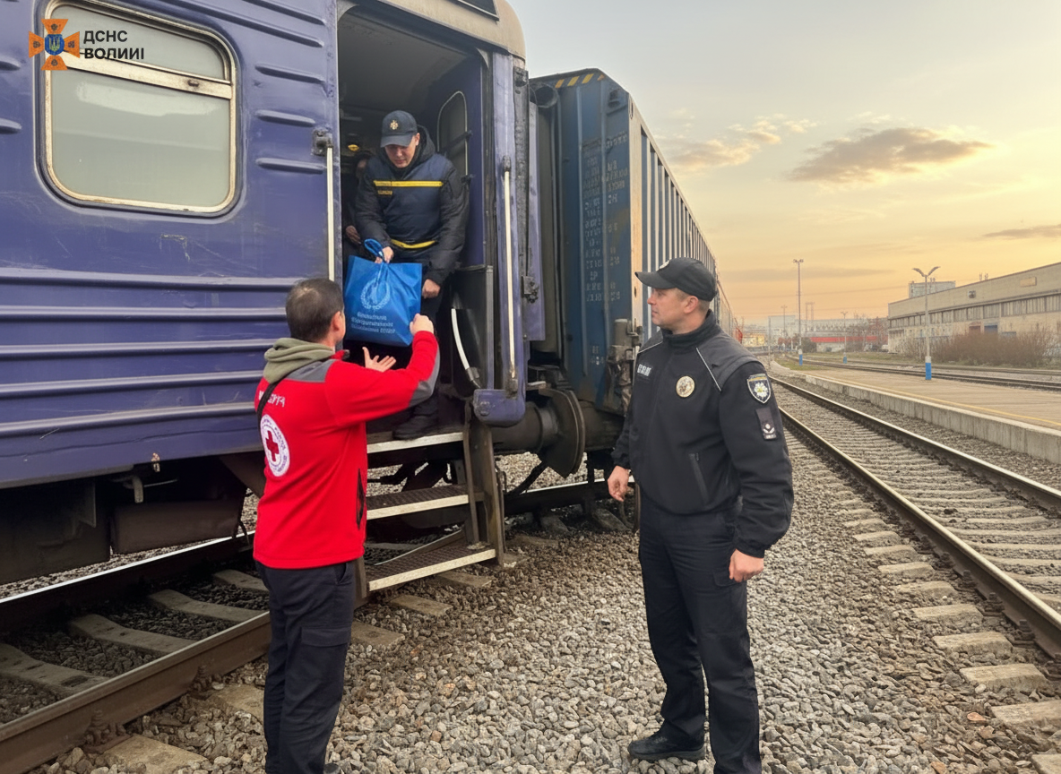 Новый эвакуационный поезд на Волыни: как встречают переселенцев