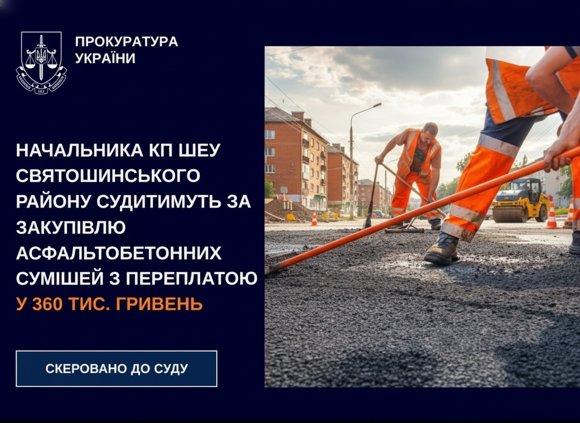 Руководителя КП ШЕУ судят за закупку асфальта: убытки составили 360 тысяч