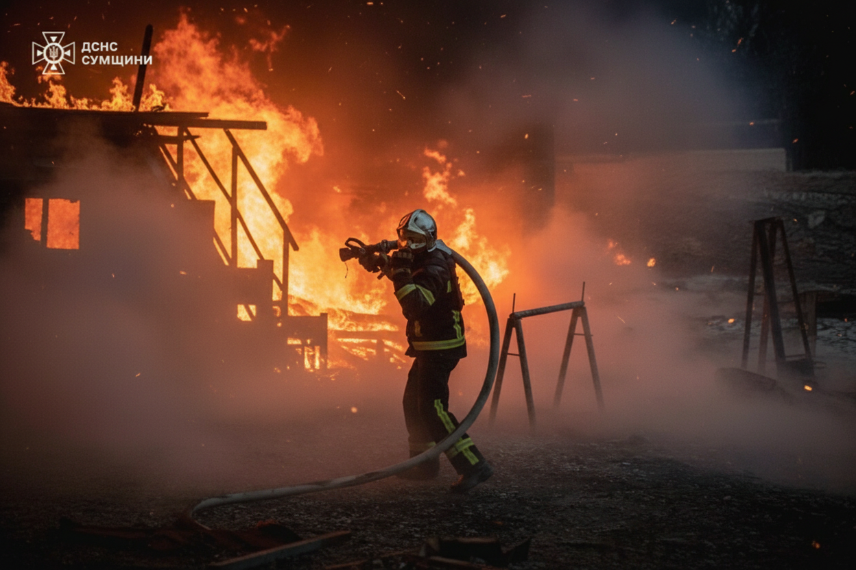 Нападение на промышленный объект в Сумах