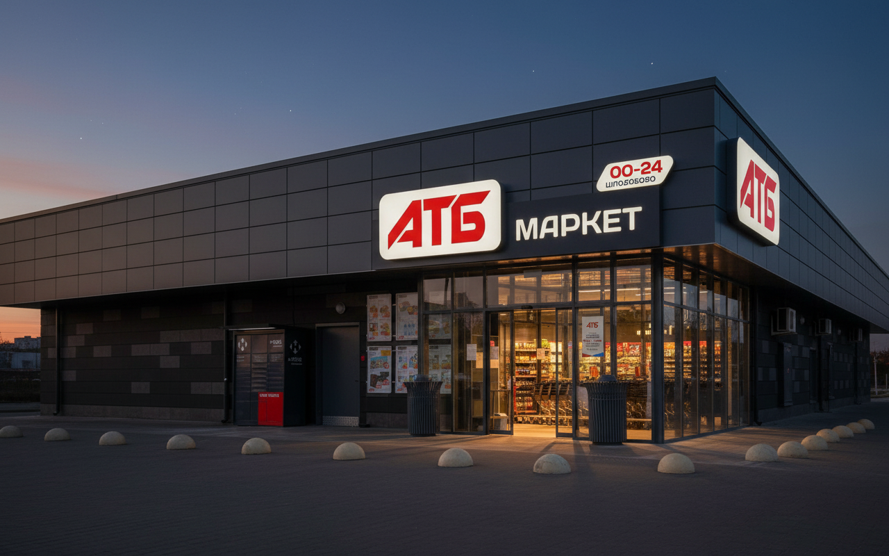 Продукты из списка АТБ на фоне почтового ящика