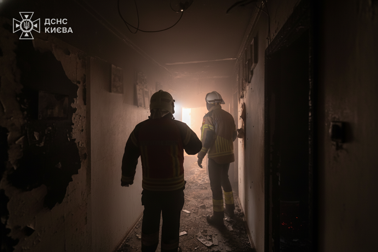 Наслідки нічного удару у Києві