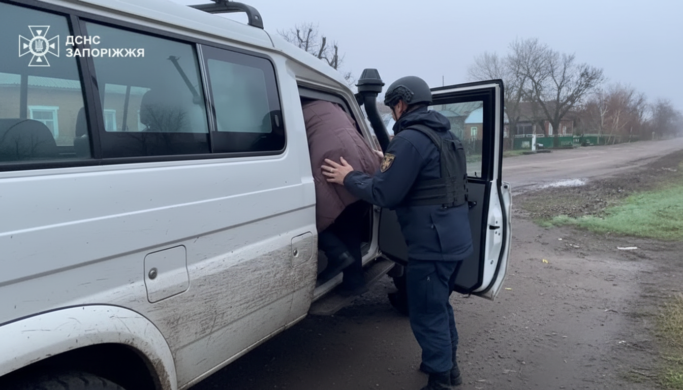 Евакуація жительок Пологівського району на Запоріжжі