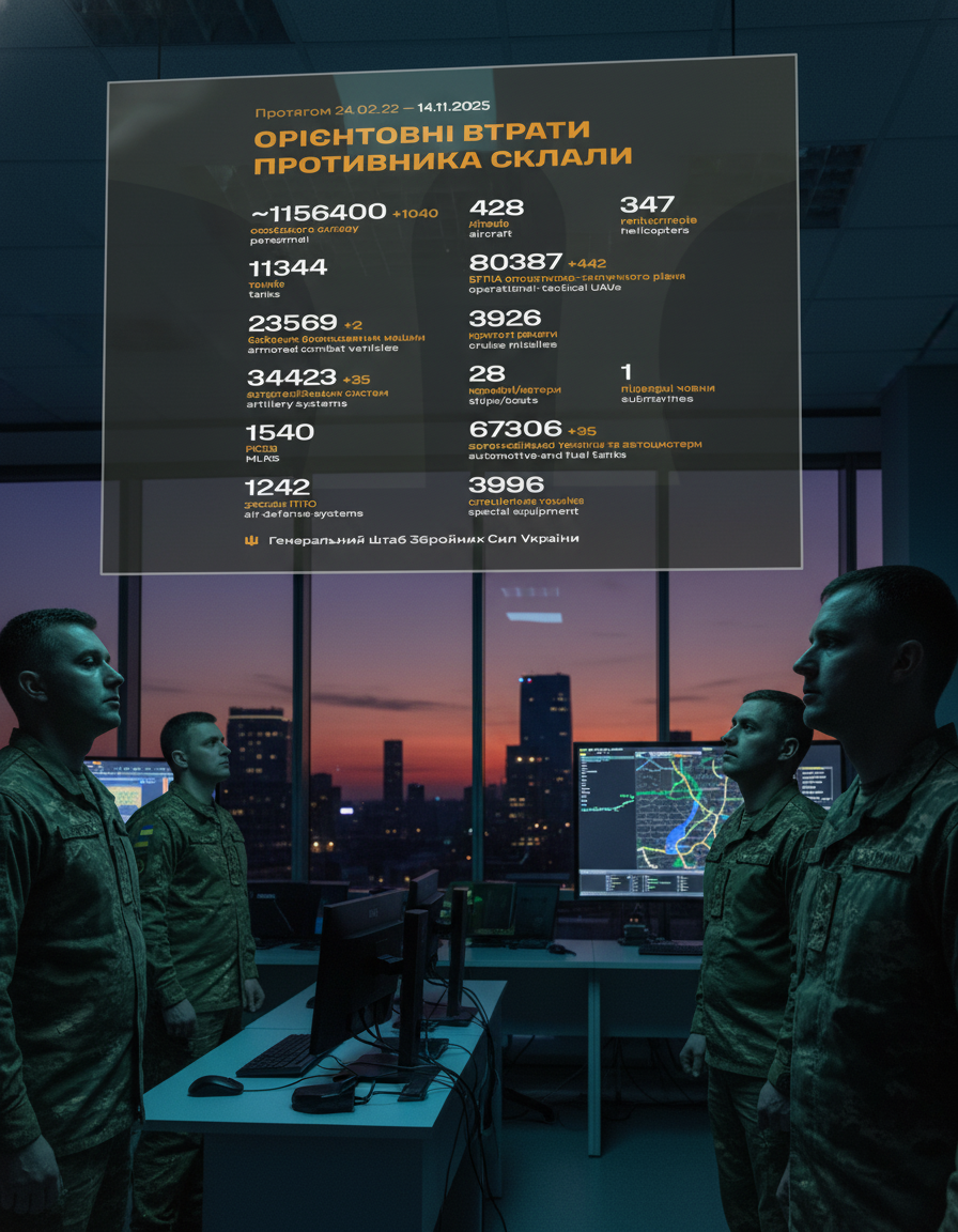 Втрати російської армії - понад 1,1 мільйона