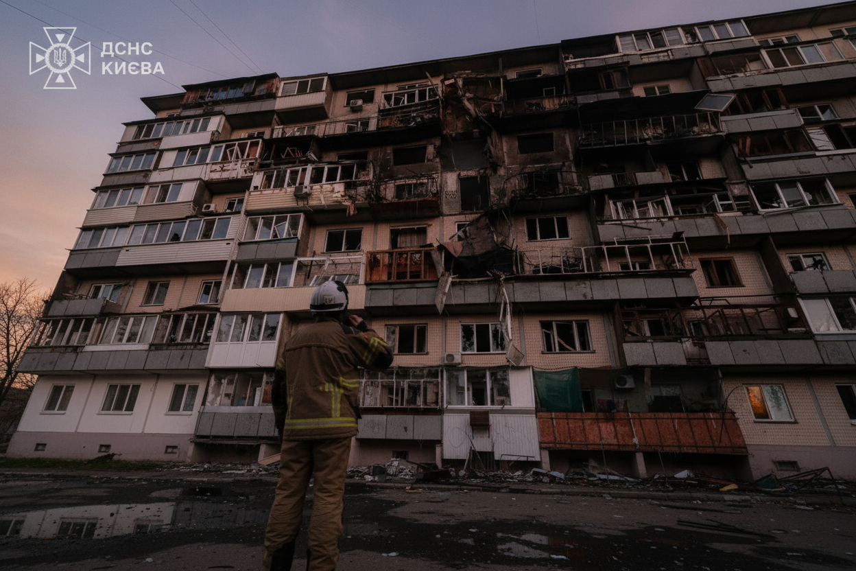Російські дрони та ракети ударяють