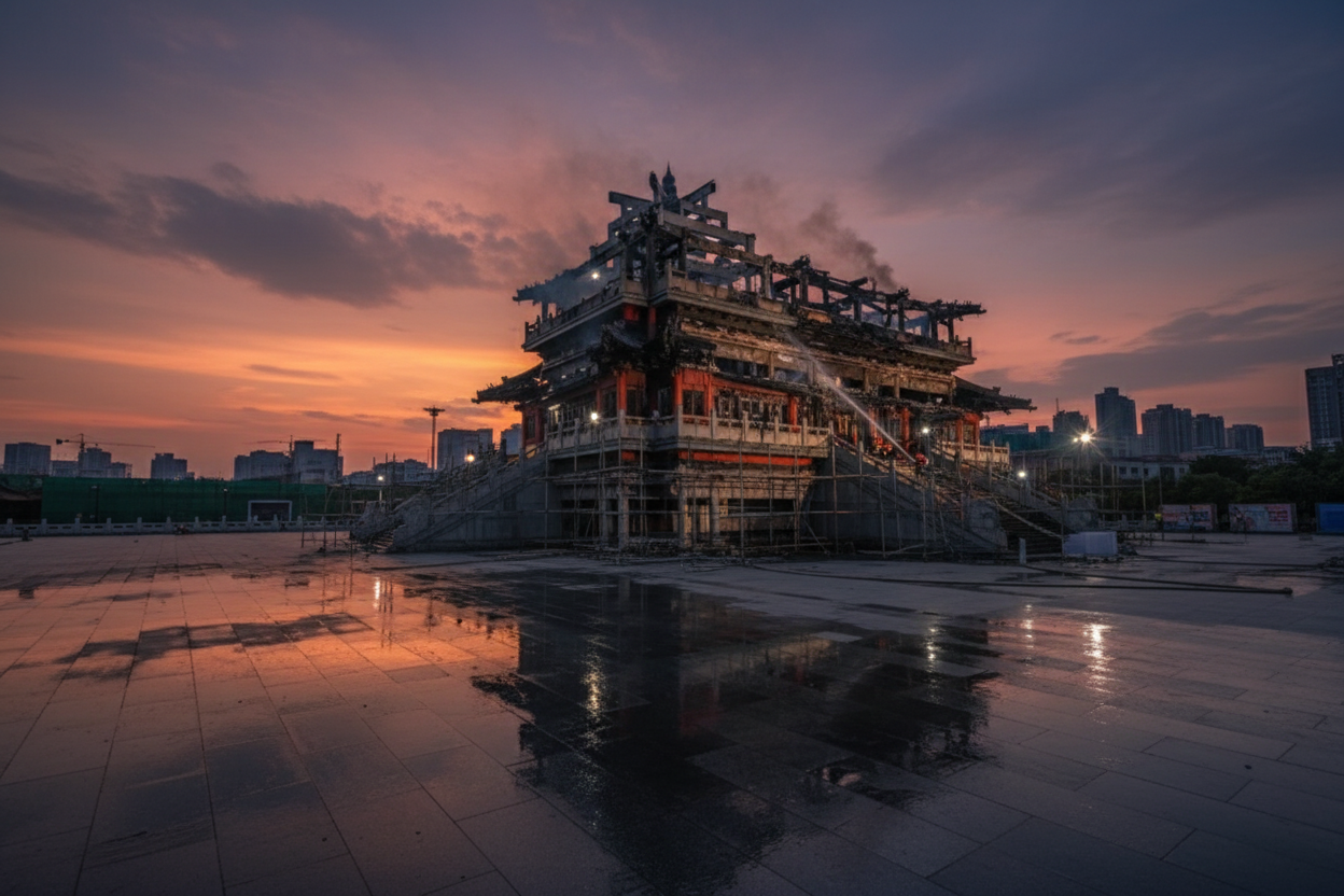 Збудження вогню знищило старий храм