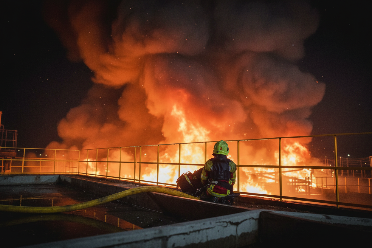 Россияне снова атаковали промышленную зону в Сумах: как тушили масштабный пожар