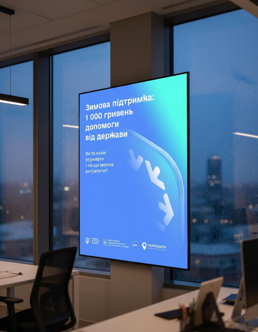 Заяву на зимову допомогу 1000 грн