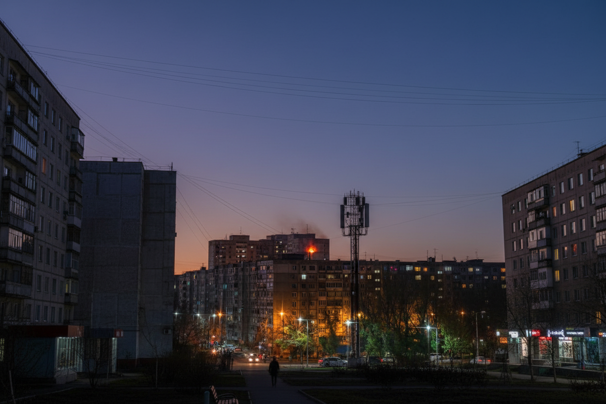Russian Air Defense Hit Residential Building
