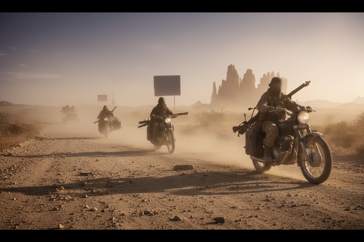 Russian drones attack in the fog