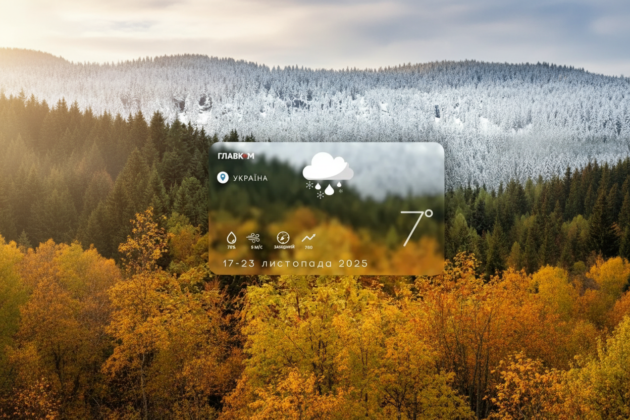 Прогноз погоди на тиждень 17 – 23 листопада 2025 року