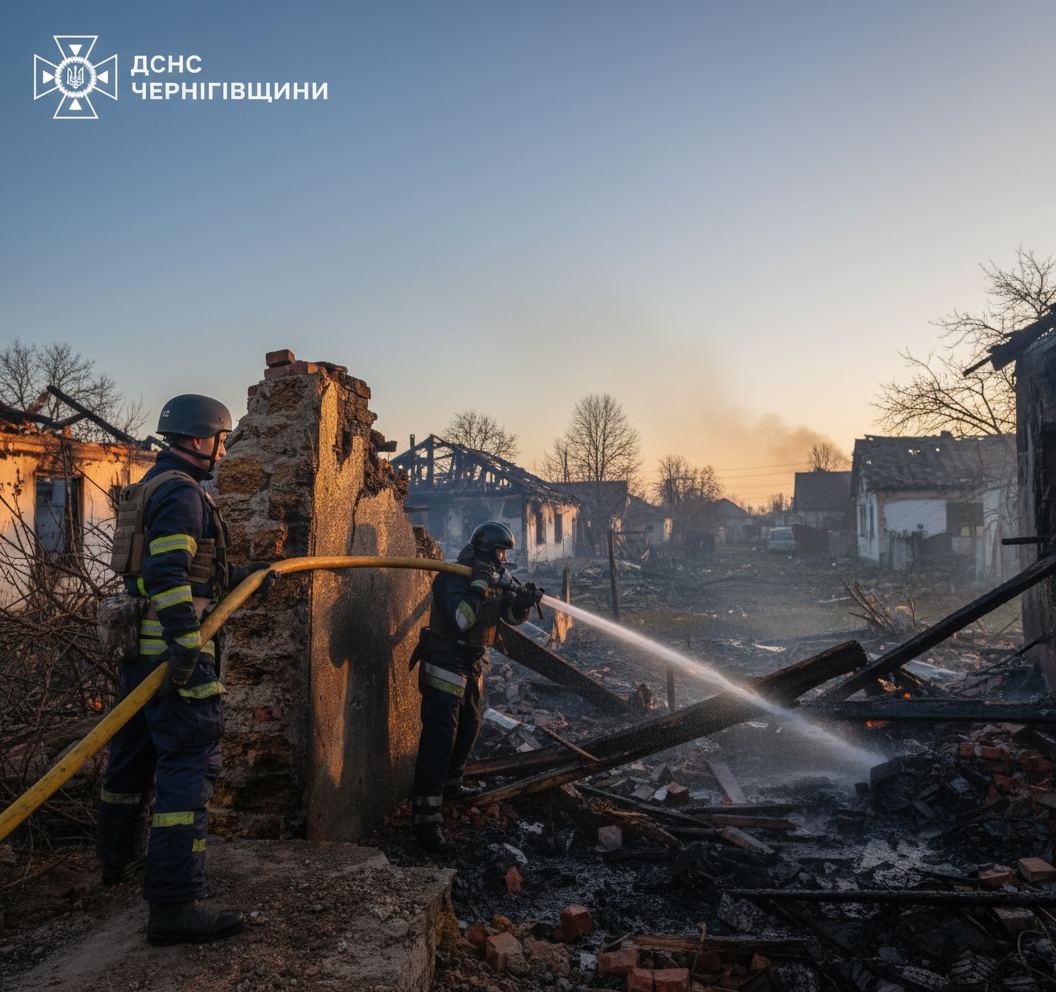 Зображення безпілотника над Чернігівщиною