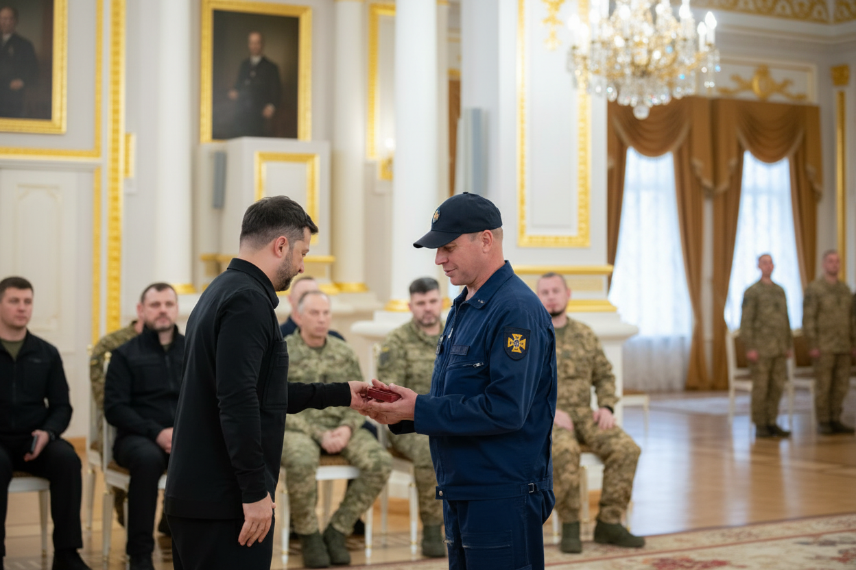 Зеленский наградил пилота ДСНС орденом