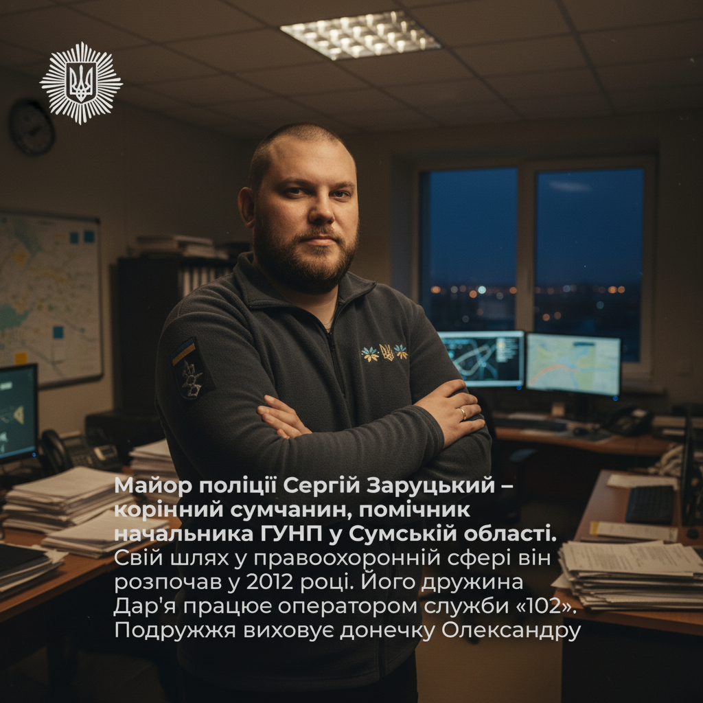 Поліцейський під час атаки дрона