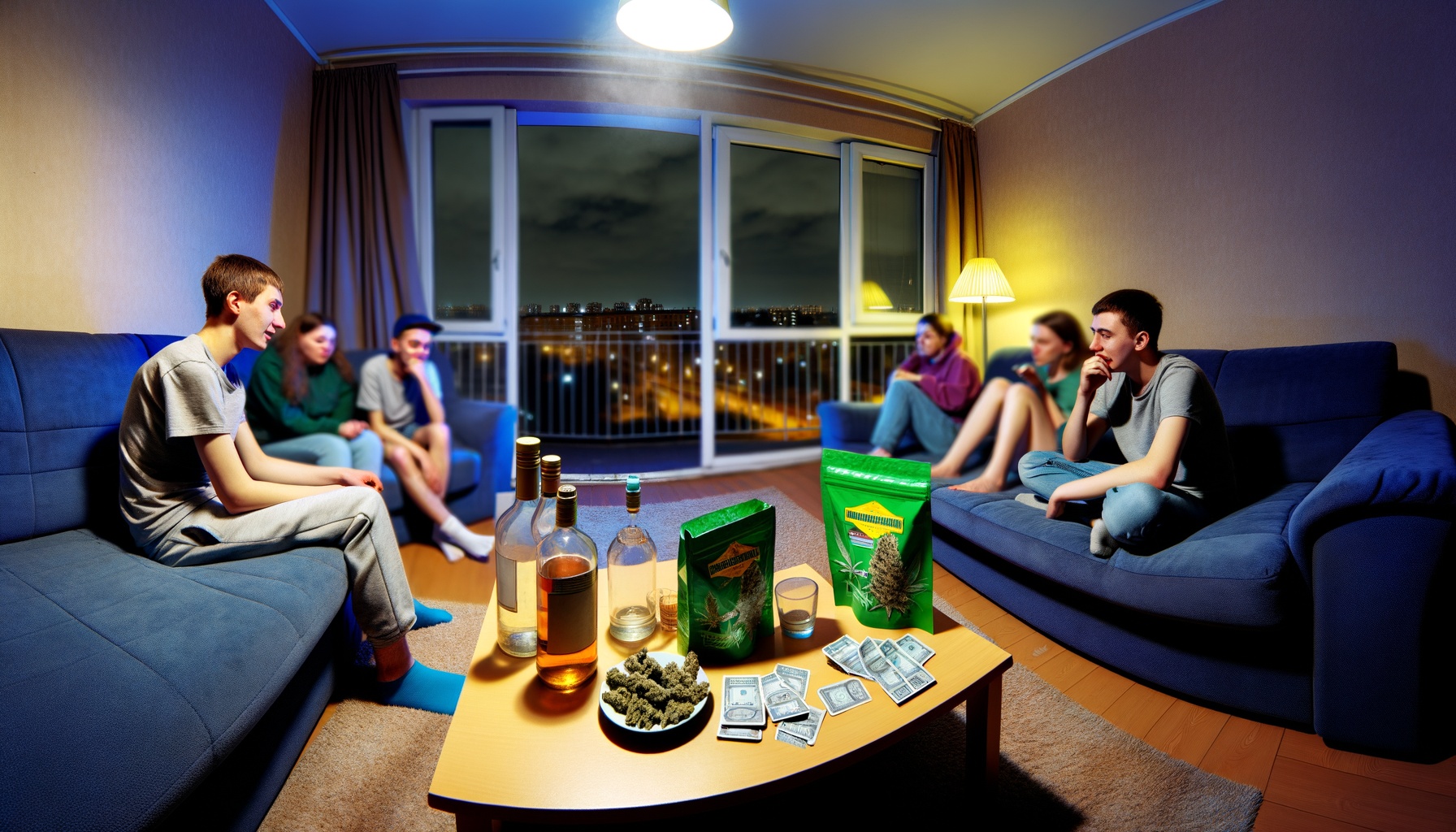 Молодежь в США употребляет алкоголь и каннабис