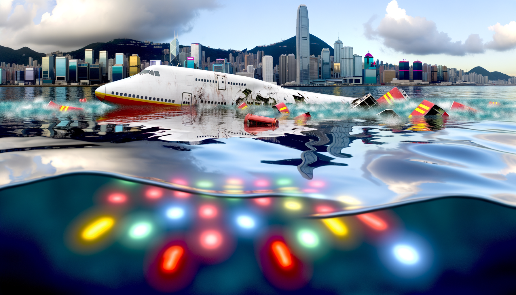 Грузовой самолет съехал со взлетно-посадочной полосы в Гонконге