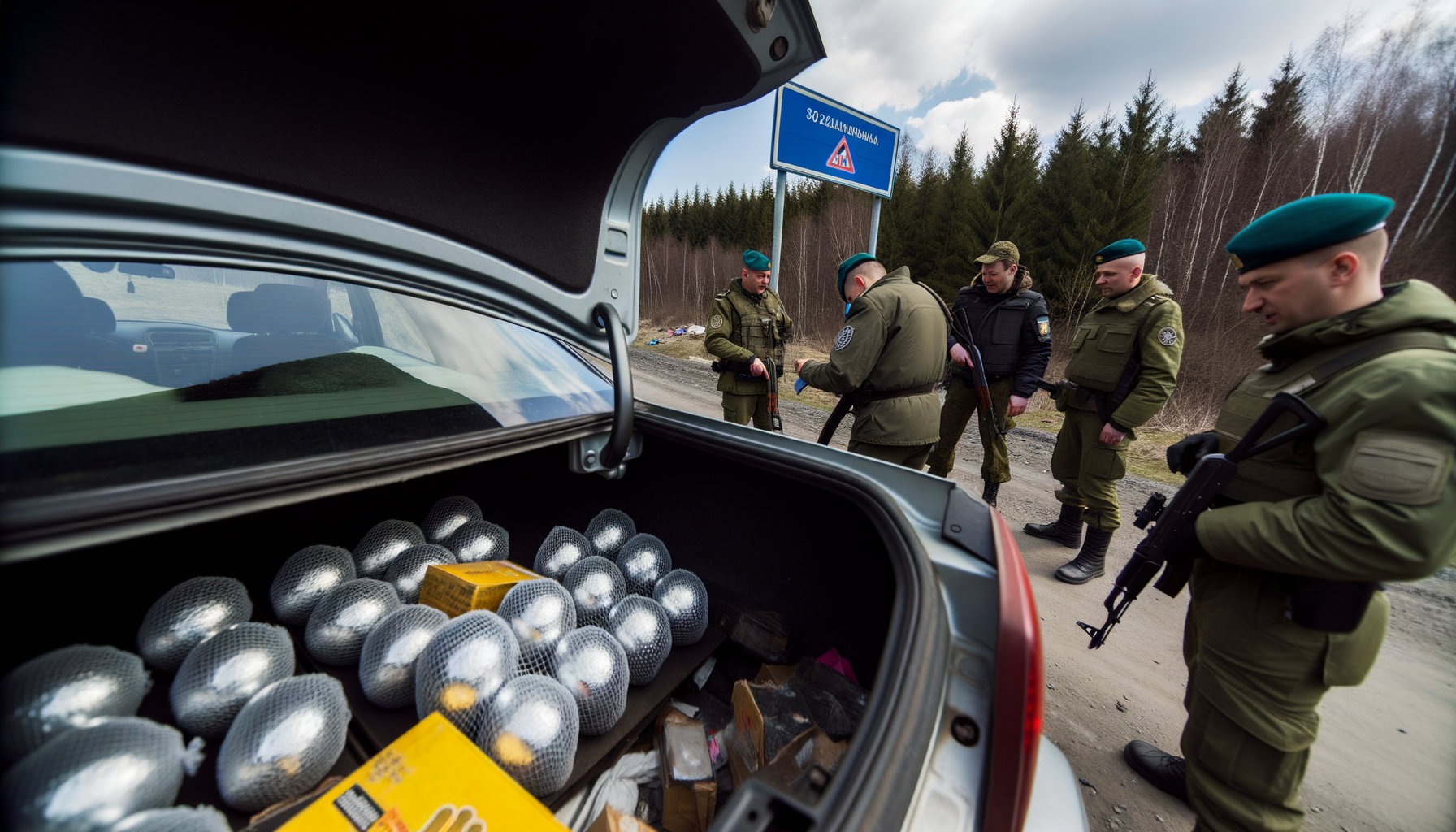 Скрытая контрабанда в шарах в аэропорту