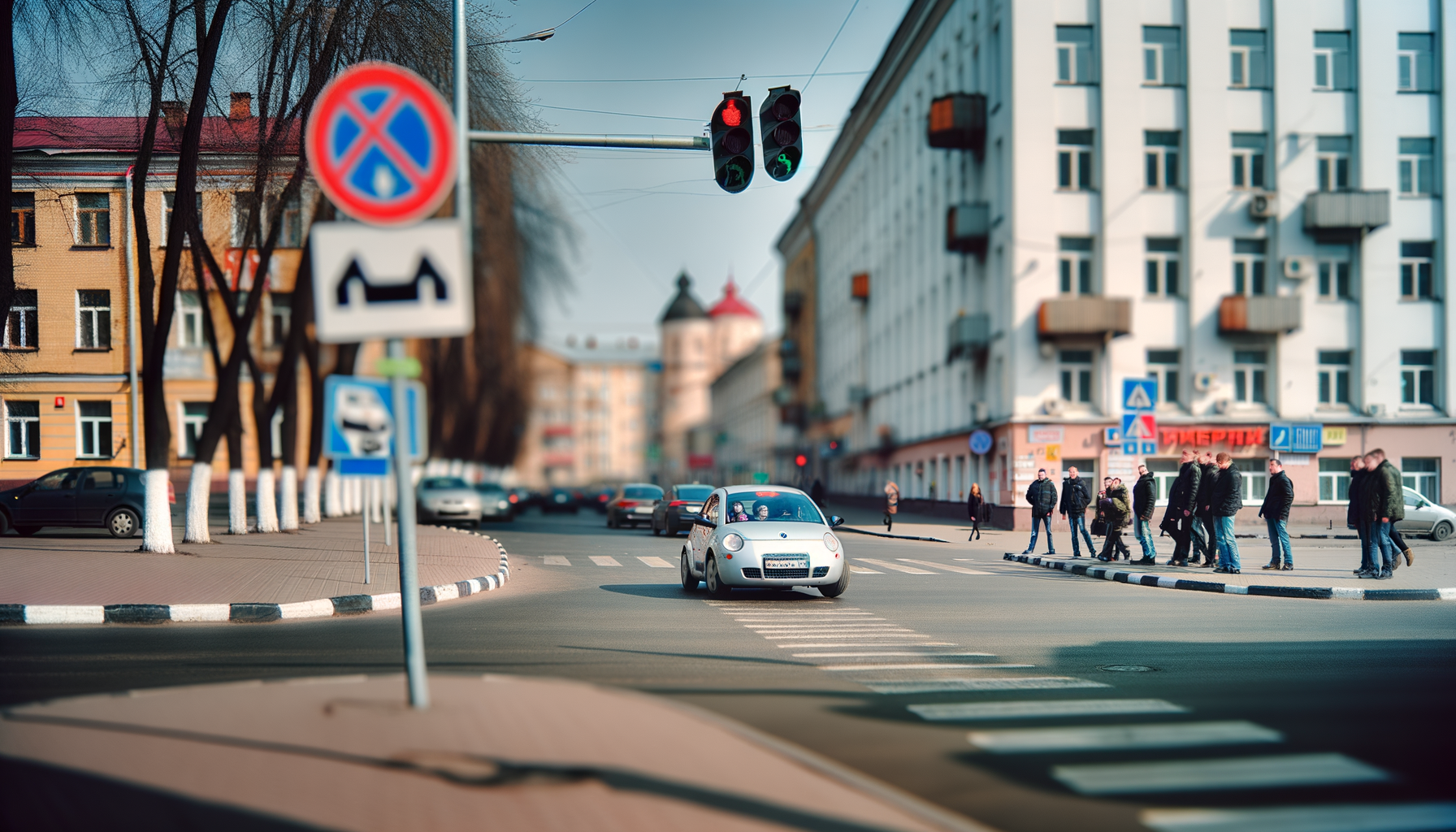 Водій проїжджає червоне світло світлофора