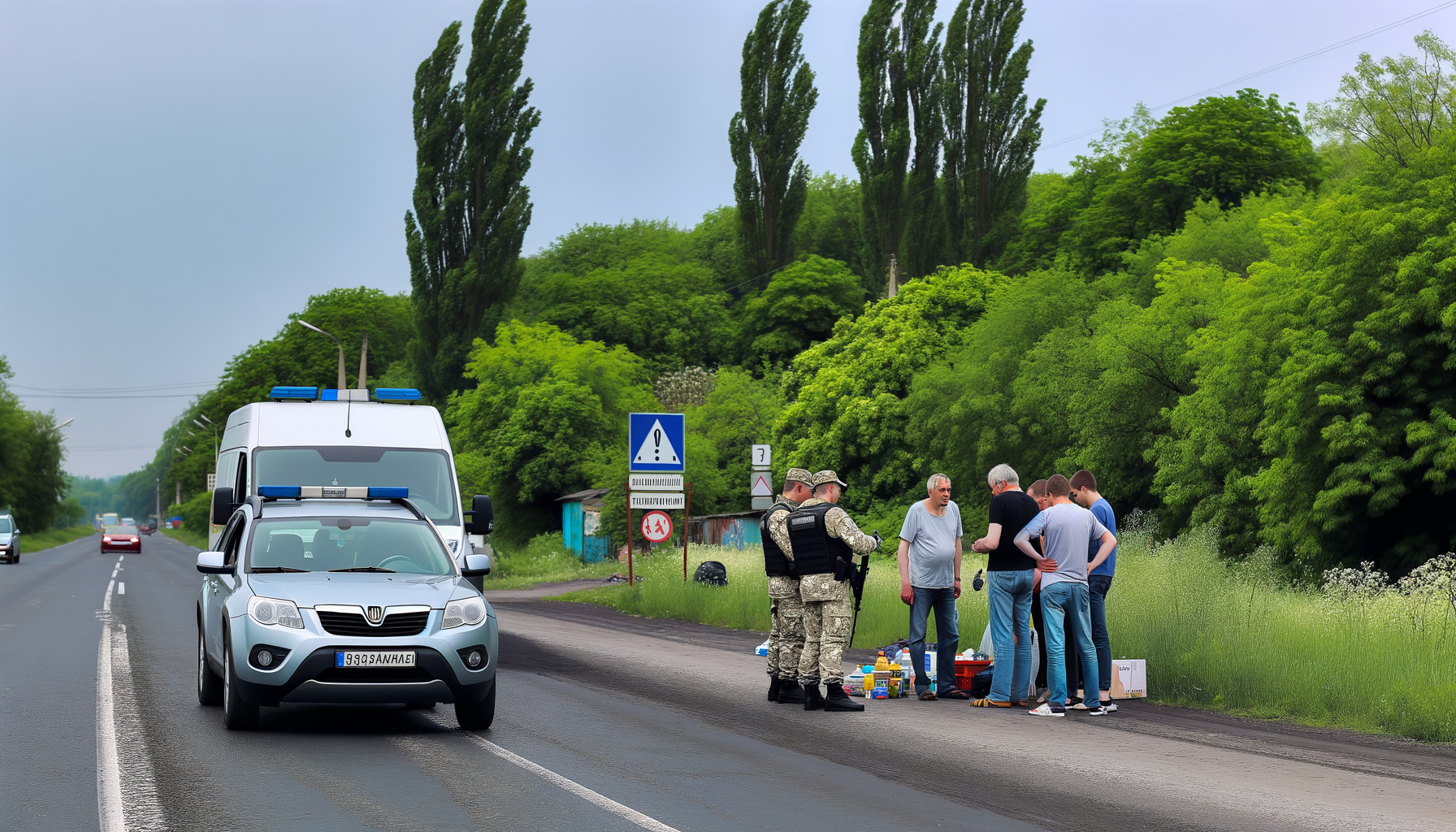 поліцейський припаркувався під окою камери