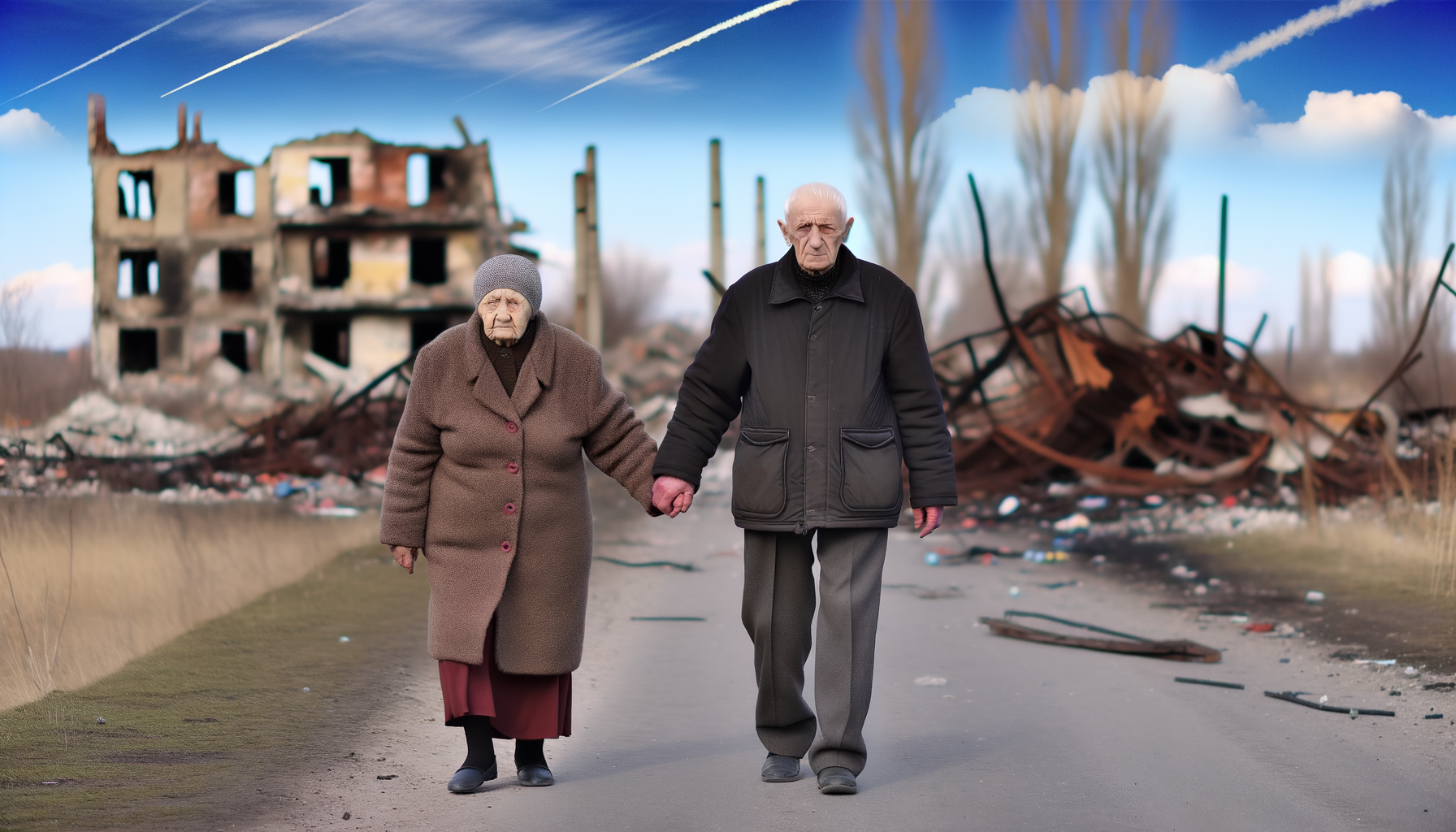 Евакуація літнього подружжя з горілками