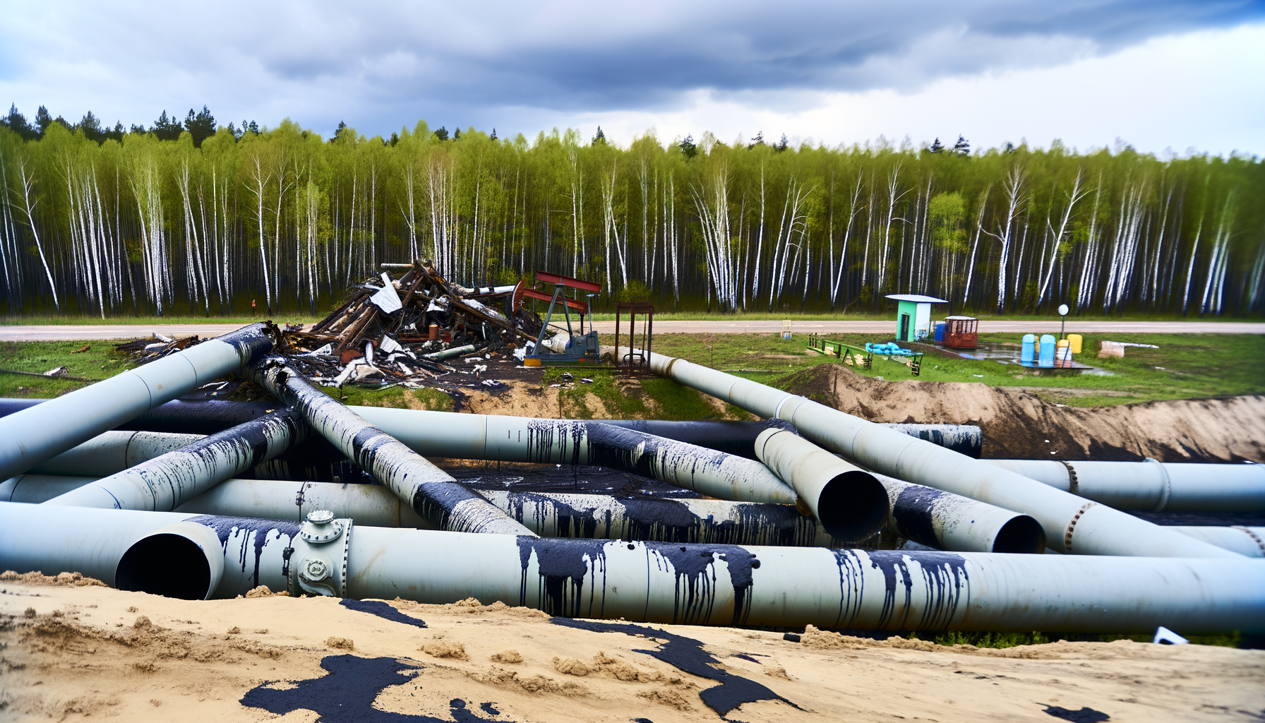 Повреждение военного нефтепровода возле Москвы