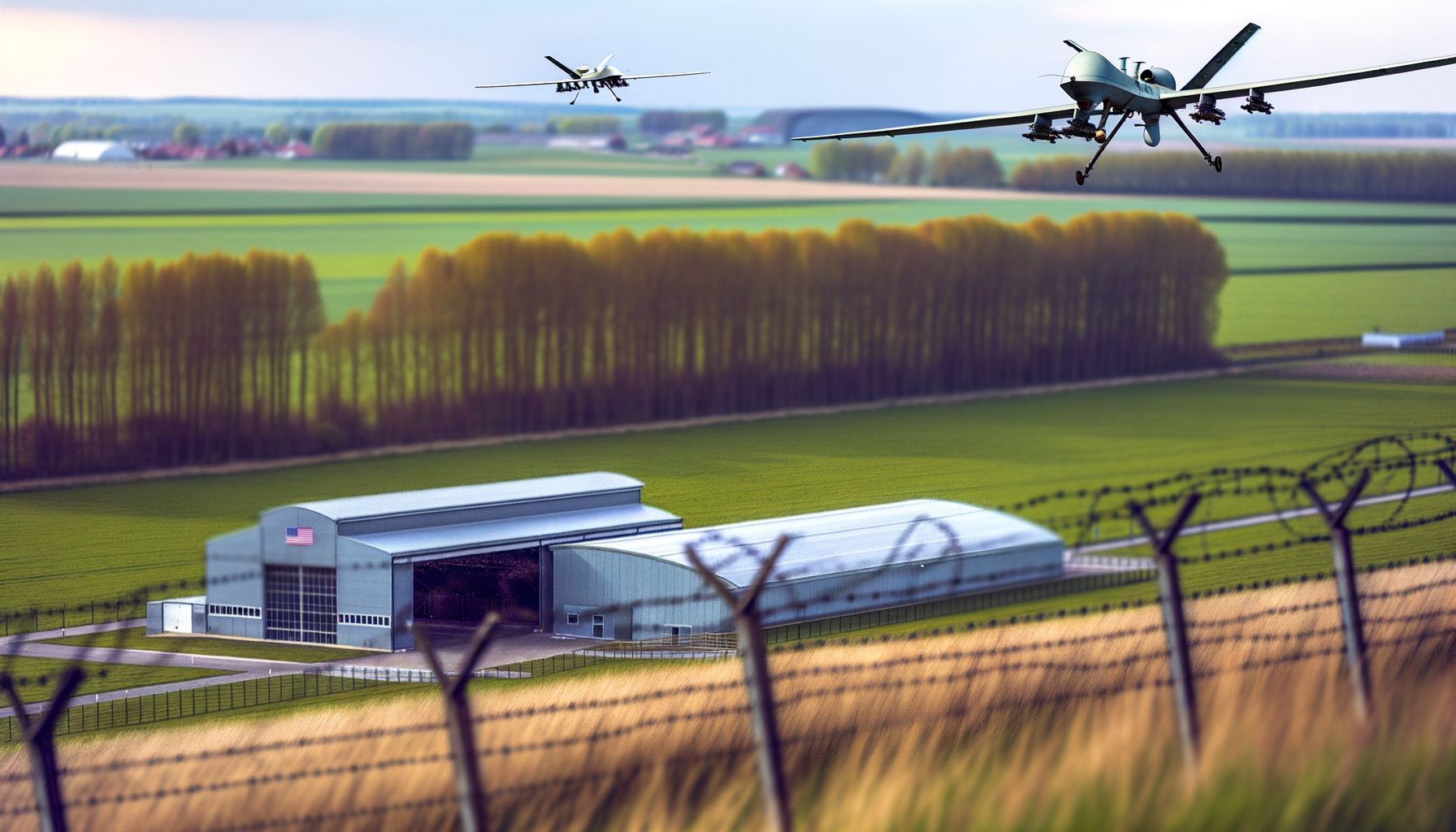 Дроны над военной авиабазой в Бельгии