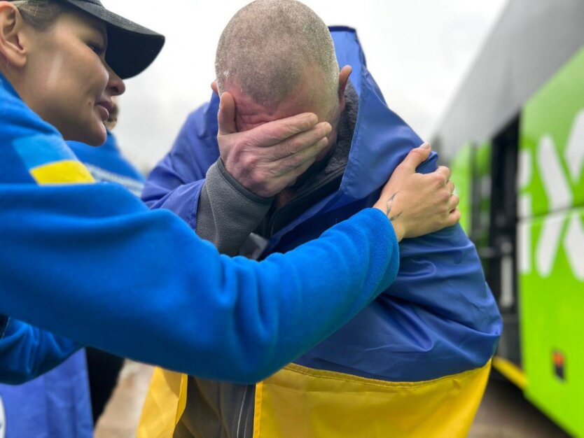 Звільнені з російського полону українці